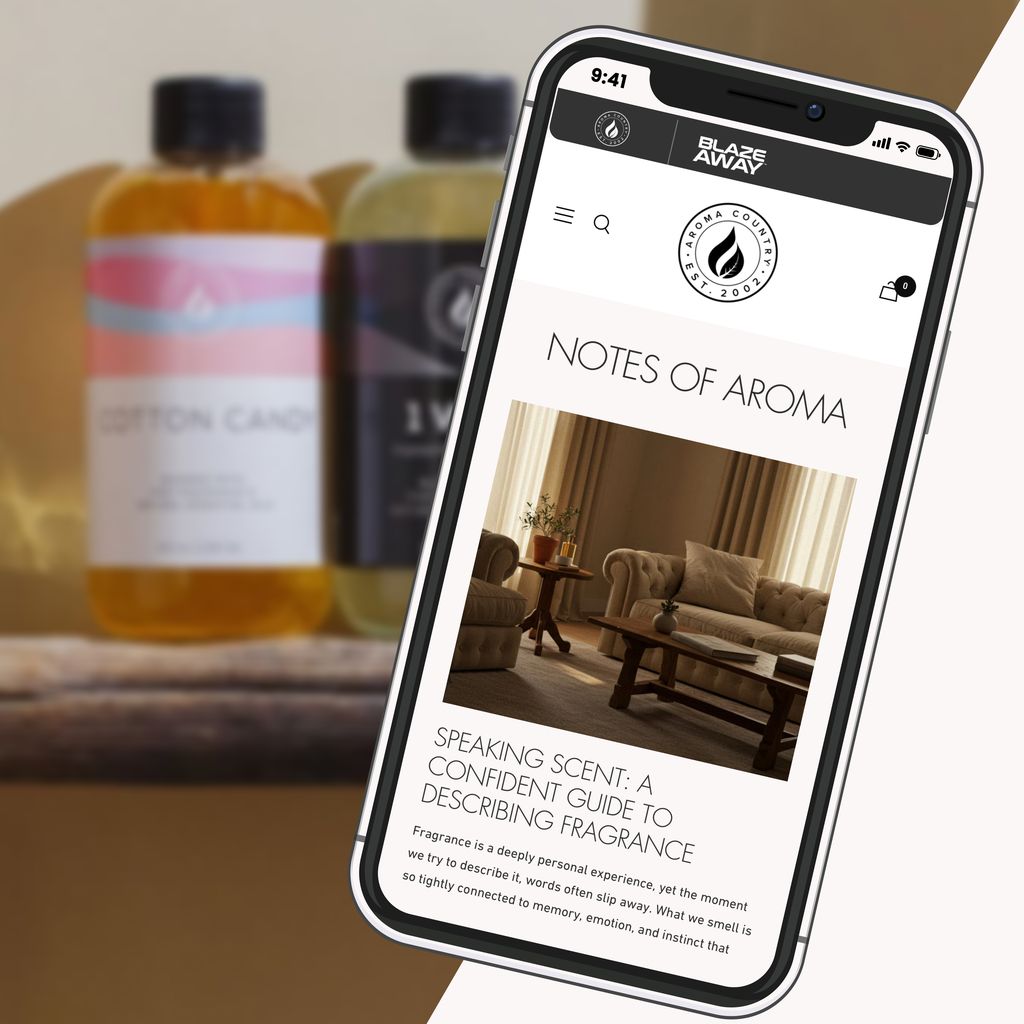Smartphone displaying the Aroma Country