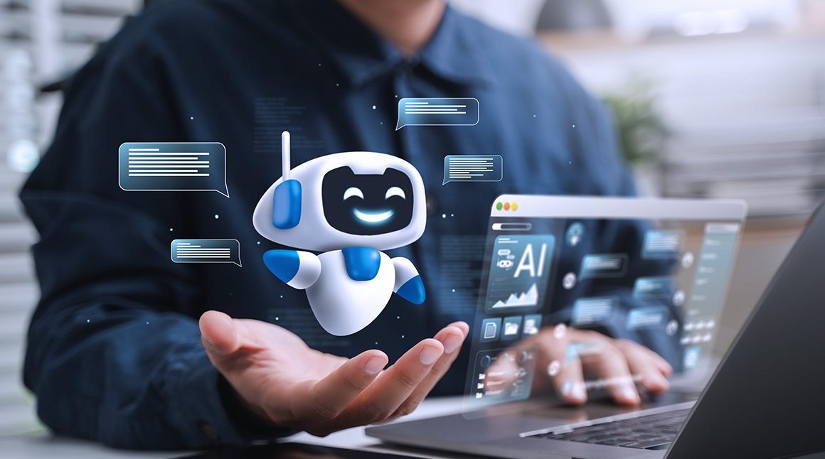 image | Digilite | Web Design Company in Glendale CA AI chatbot assistant representing automated content generation and marketing tools.