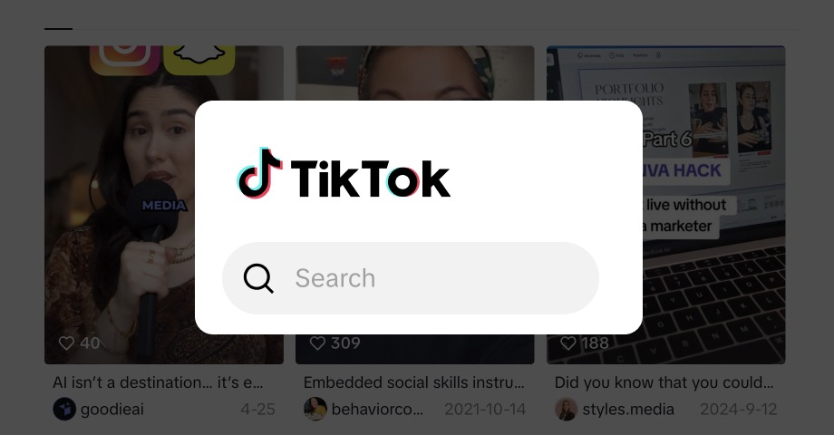 image | Digilite | Web Design Company in Glendale CA TikTok logo and search bar