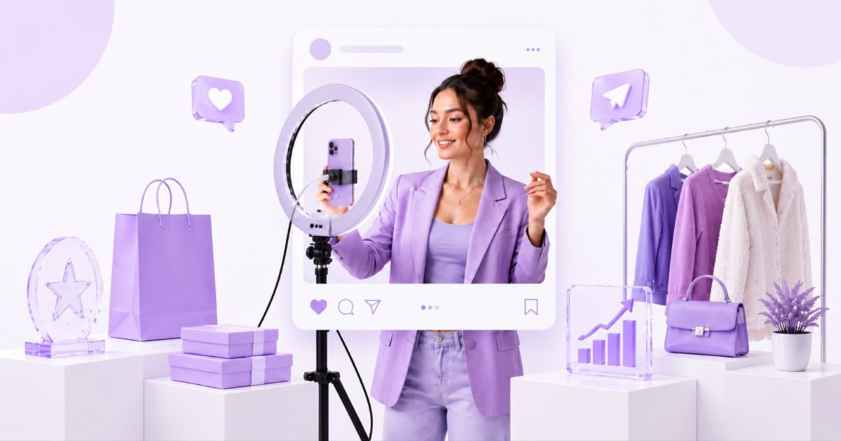 image | Digilite | Web Design Company in Glendale CA Influencer filming social media marketing and e-commerce content.